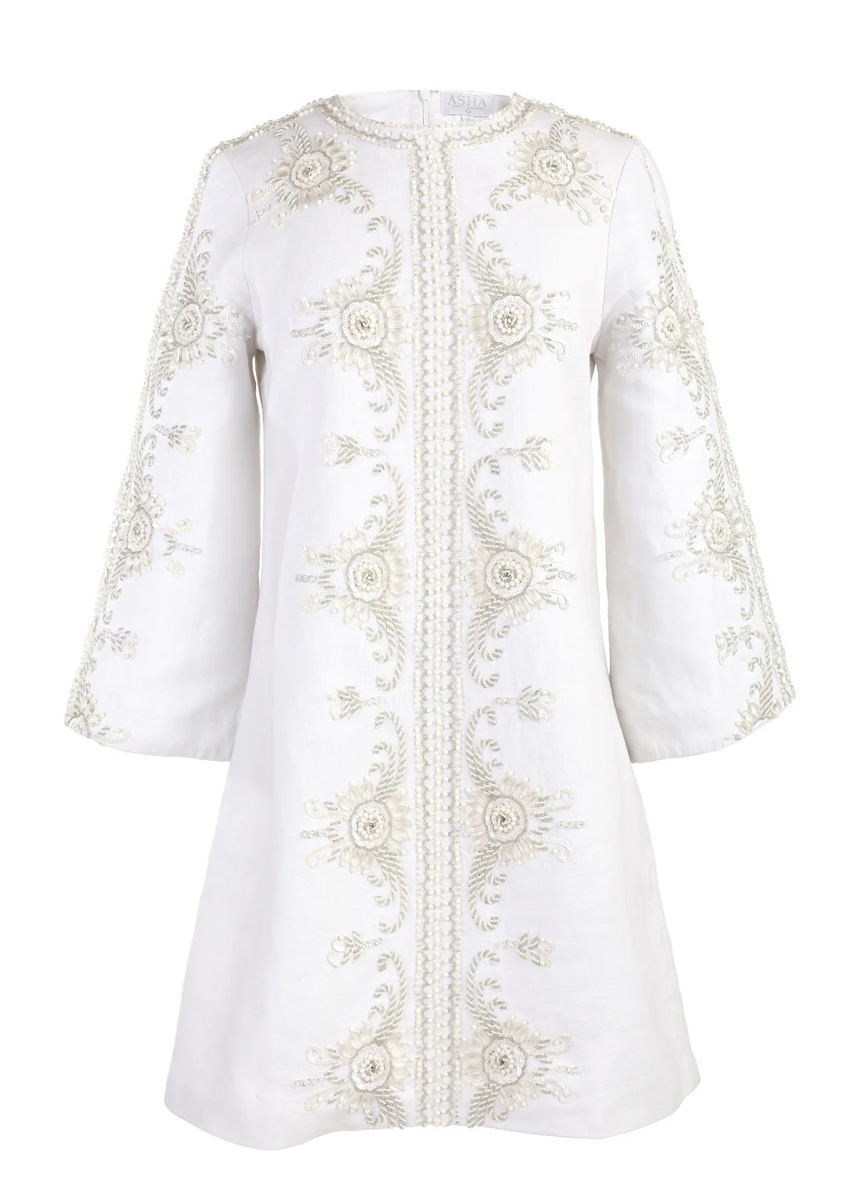 OTM Exclusive: Vreeland Mini Dress in White | Over The Moon