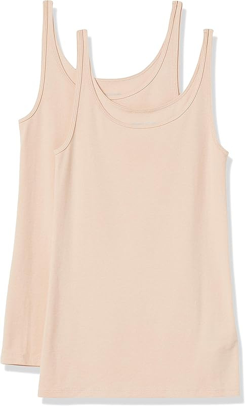 Amazon Essentials Women's Slim-Fit Thin Strap Tank, Pack of 2 | Amazon (US)