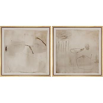 SIGNFORD Framed Canvas Print Wall Art Set Minimalist Abstract Ink Wash Illustrations Modern Art M... | Amazon (US)