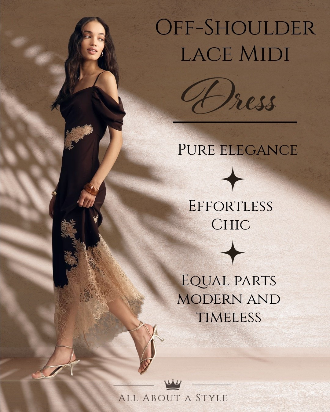 Chocolate satin, delicate lace, and the dreamiest off-the-shoulder silhouette. 
This is the kind of dress that turns heads without trying.

Shop the look through my LTK and follow for more elevated finds. 

#LTKStyle #LTKFinds #AnthropologieStyle #WeddingGuestDress #DateNightStyle #TimelessStyle #ElegantFashion #NeutralStyle #ClassicWithATwist #FashionFinds

#LTKgrwm #LTKOver40
