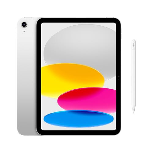 Apple iPad 11-inch: A16 chip, 11-inch Model, Liquid Retina Display, 128GB, Wi-Fi 6, 12MP Front/12MP Back Camera, Touch ID, All-Day Battery Life — Silver with Apple Pencil (USB-C) | Amazon (US)