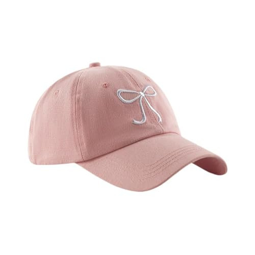 Bow-Tie Baseball Cap for Women,Women Baseball Cap,Spring and Summer Sun Protection Hats,Sun Cap Visor Cap Pink | Amazon (US)