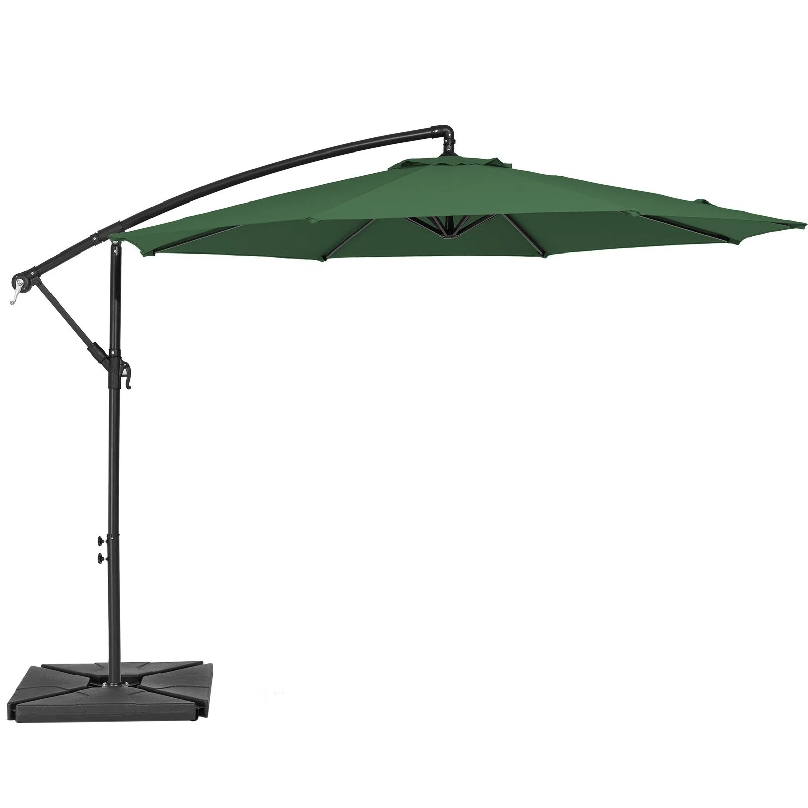 JUSTLET 10ft Heavy Duty Patio Hanging Offset Cantilever Patio Umbrella W/ Base Included, Green | Walmart (US)