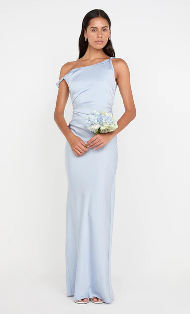 LUNETTA TWIST STRAP DRESS - DUSTY BLUE | Bec & Bridge (Global)