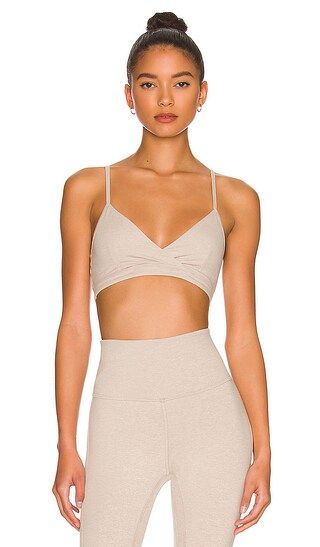 LoungeWell Willow Sports Bra in Oat Heather | Revolve Clothing (Global)