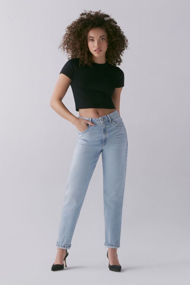 Claudia Ultra High Waist Mom Jeans | Dynamite Clothing