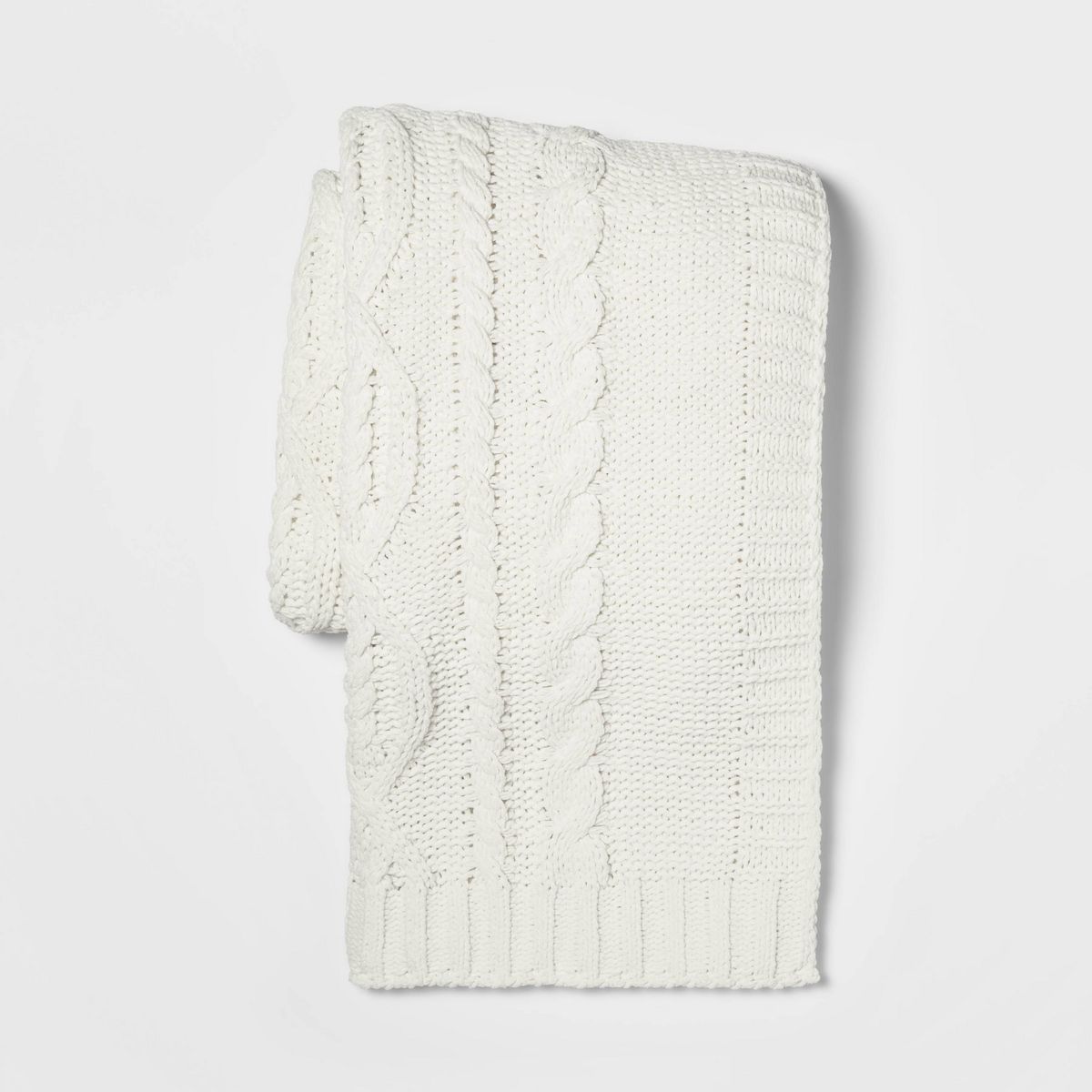Cable Knit Chenille Throw Blanket - Threshold™ | Target
