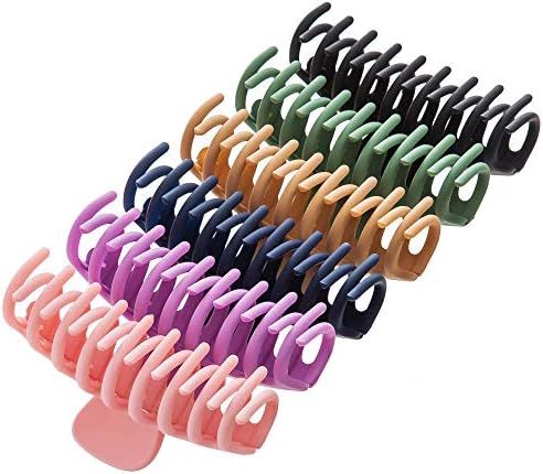 6 Color Hair Claw Clips For Women - 4.4 Inches Nonslip Large Claw Hair Clips for Girls Strong Hol... | Amazon (US)
