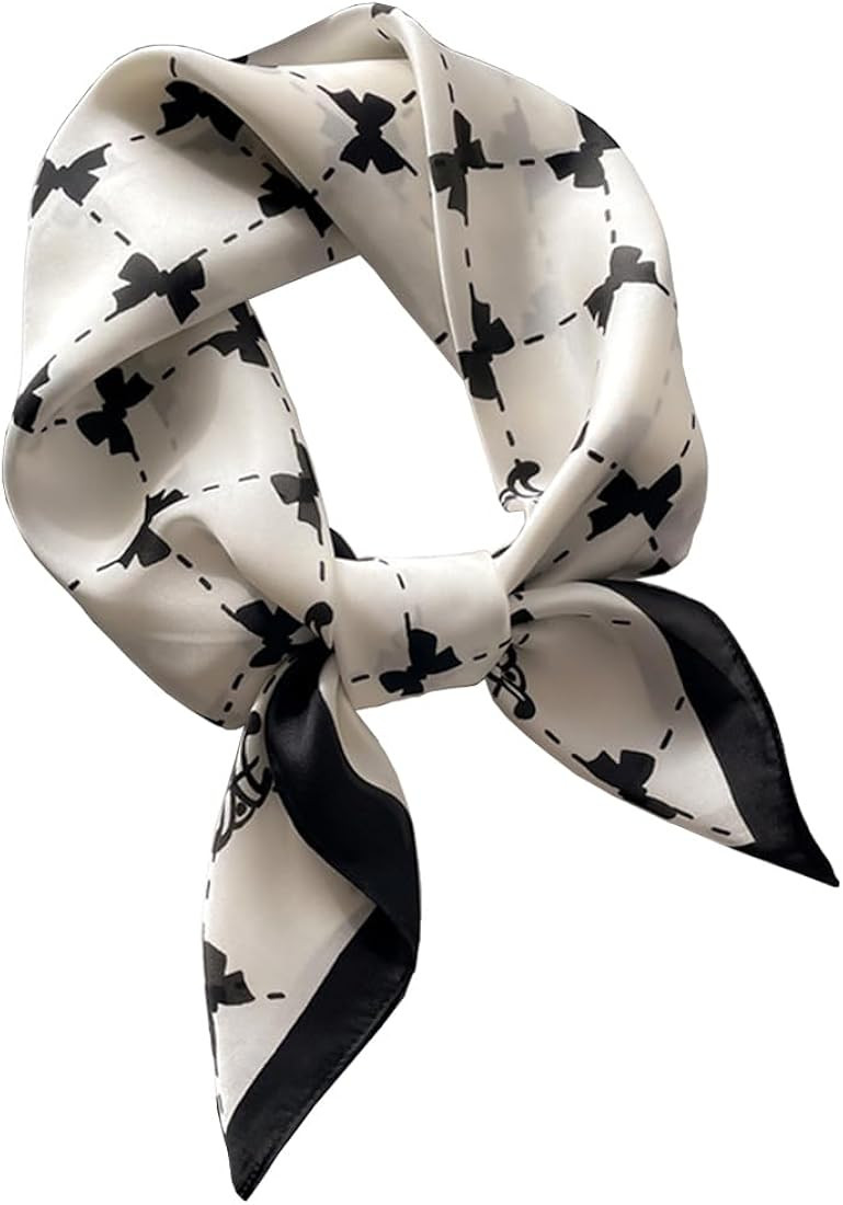 Fashion and Elegant Silk Feeling Scarf Square Satin Retro Style Sunscreen Head Scarf for Women 27... | Amazon (US)
