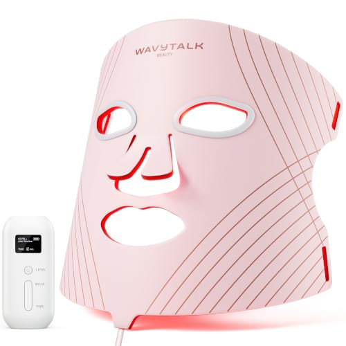 Wavytalk Red Light Therapy Mask for Face, Glow Time LED Face Mask, NIR | Amazon (US)
