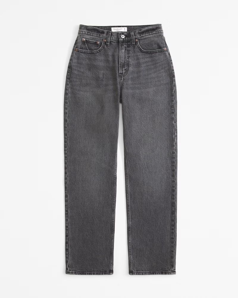 Women's Curve Love High Rise Vintage Straight Jean | Women's Bottoms | Abercrombie.com | Abercrombie & Fitch (US)