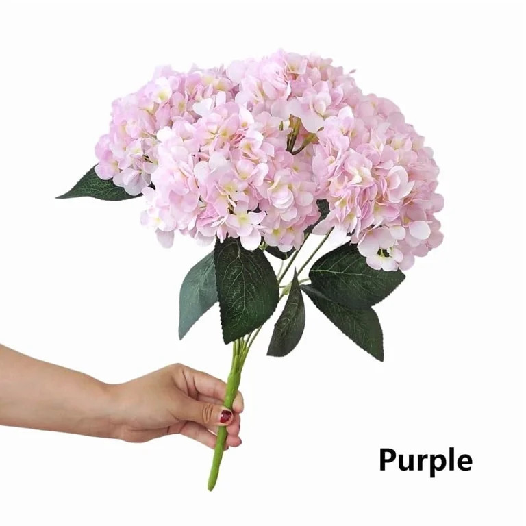 Front Porch Hydrangeas, 17.7in 5 Heads Artificial Hydrangea Flowers for Outdoor Decor | Walmart (US)