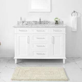 Home Decorators Collection Sonoma 48 in. W x 22 in. D x 34 in. H Single Sink Bath Vanity in White... | The Home Depot