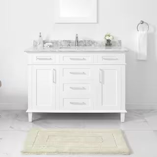 Home Decorators Collection Sonoma 48 in. W x 22 in. D x 34 in. H Single Sink Bath Vanity in White... | The Home Depot