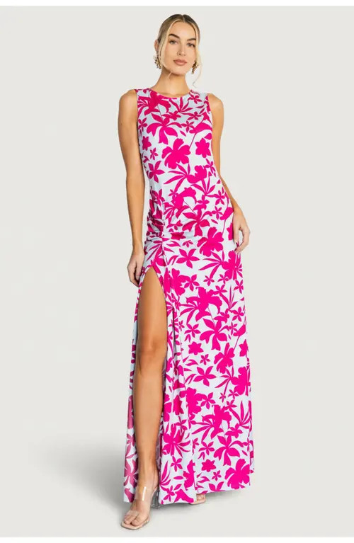 Baltic Børn Risa Maxi Dress in Blue + Pink at Nordstrom, Size Large | Nordstrom