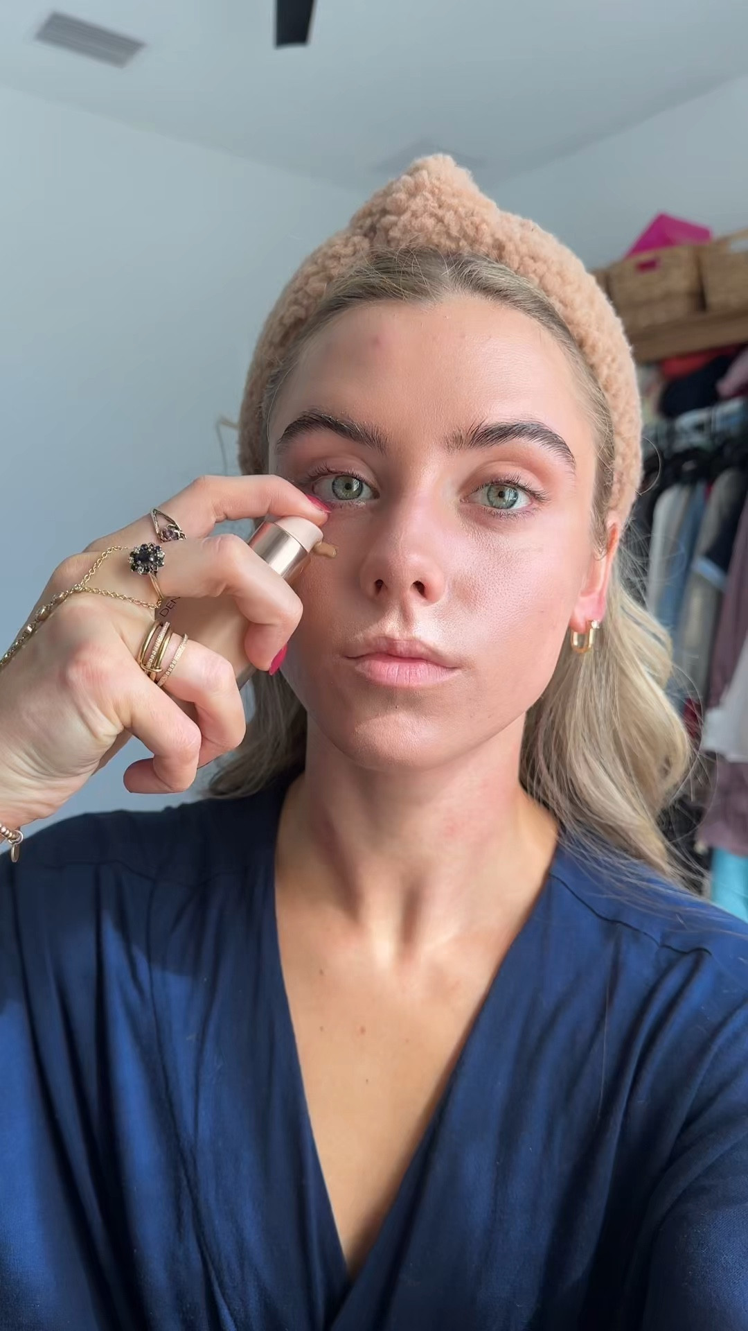 get ready with me ☺️ skin needs to be hydrated so bioron calendula cream or magic molecule (code SLOANE15) for prep. First is always my dibs beauty LoveBeam perfector shade 2. Foundation shade N6 Natasha Denona. My other foundation favorites include Lawless, Versed, and haus labs. Dibs Beauty shade moondust glow tour cream contour and haus labs contour stick. For the blush I used the Rhode cream blush in tan lines. I use the Natasha Denona concealer shade N2. Huda beauty loose setting powder cherry peach powder. Maybelline brow lift clear brow gel. Dibs beauty baked bronzer shade caramel cappuccino and Valentino beauty shade 4 on the rose blush. Y’all know the drill my powder bronzer and blush as eyeshadow. Anastasia Beverly Hills setting spray before lashes and lips and after those steps too. Maybelline body mascara and the benefit cosmetics tickle highlight.  If i need touchups I will use the Dibs beauty pressed powder shade 111. For the lip combo I used the huda beauty lip liner stain in light brown and some of the elf lip liner and lawless beauty shade nudie lip gloss. Finishing step, L’Oréal Paris 3 second setting mist setting spray.

#LTKBeauty #LTKgrwm #LTKselfcare