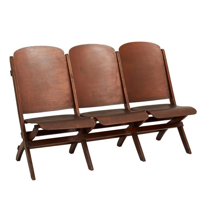 Vintage Folding 3-Seat Bench | Rejuvenation