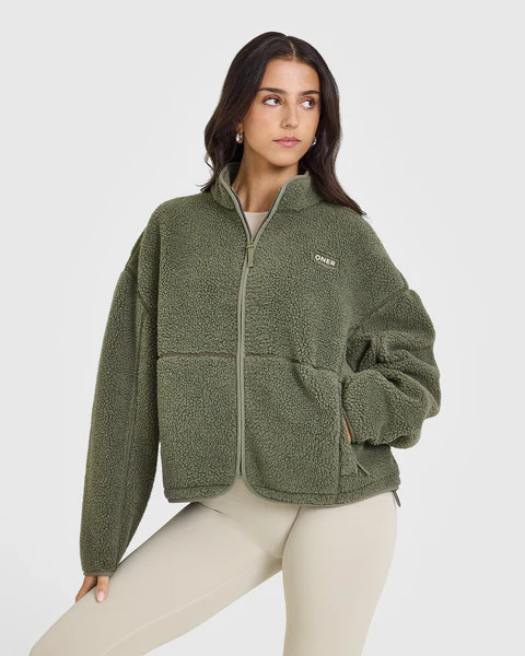 Zip Through Fleece Jacket | Alpine Green | Oner Active (UK / US)