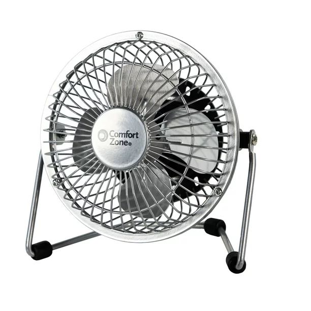 Comfort Zone 4" Quiet High-Velocity Portable Fan, Silver - Walmart.com | Walmart (US)