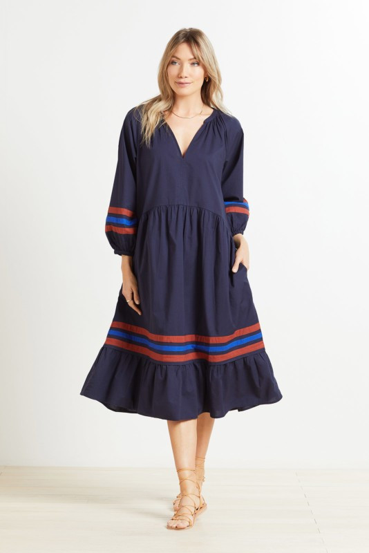 SUNDRY Dress w/ Varsity Stripes | EVEREVE | Evereve