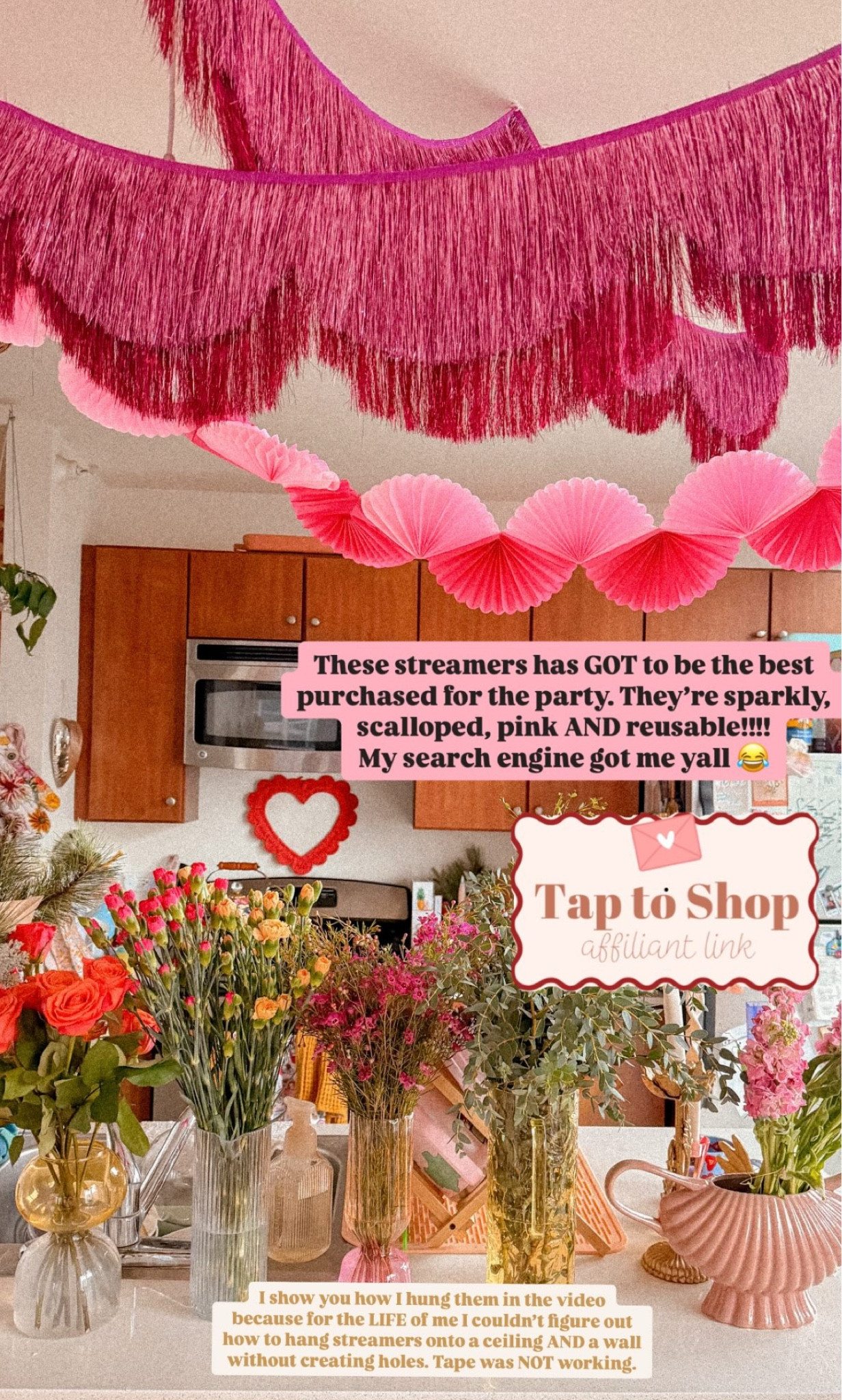 Sparkly, pink, scalloped AND reusable streamers 🩷🪩💌

#LTKParties #LTKMostLoved #LTKSeasonal