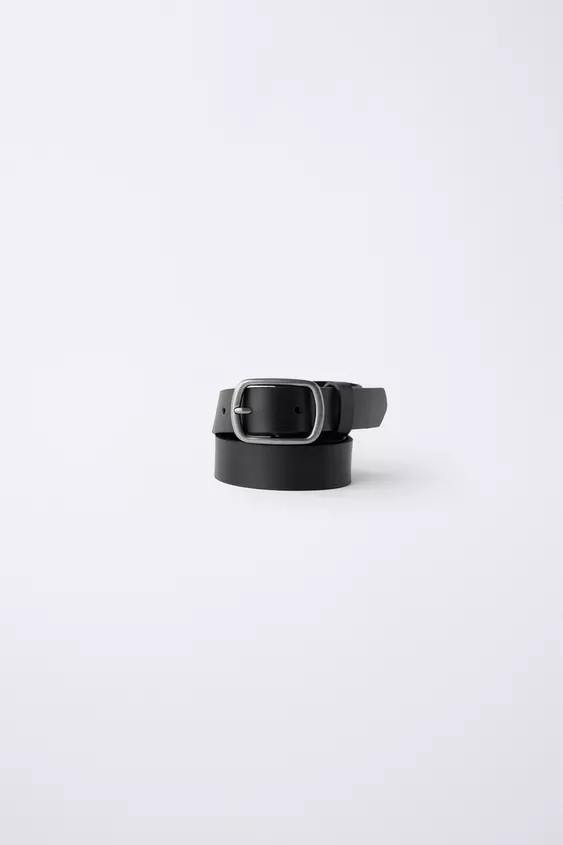 100% leather belt. Buckle and loop fastening. | Zara UK