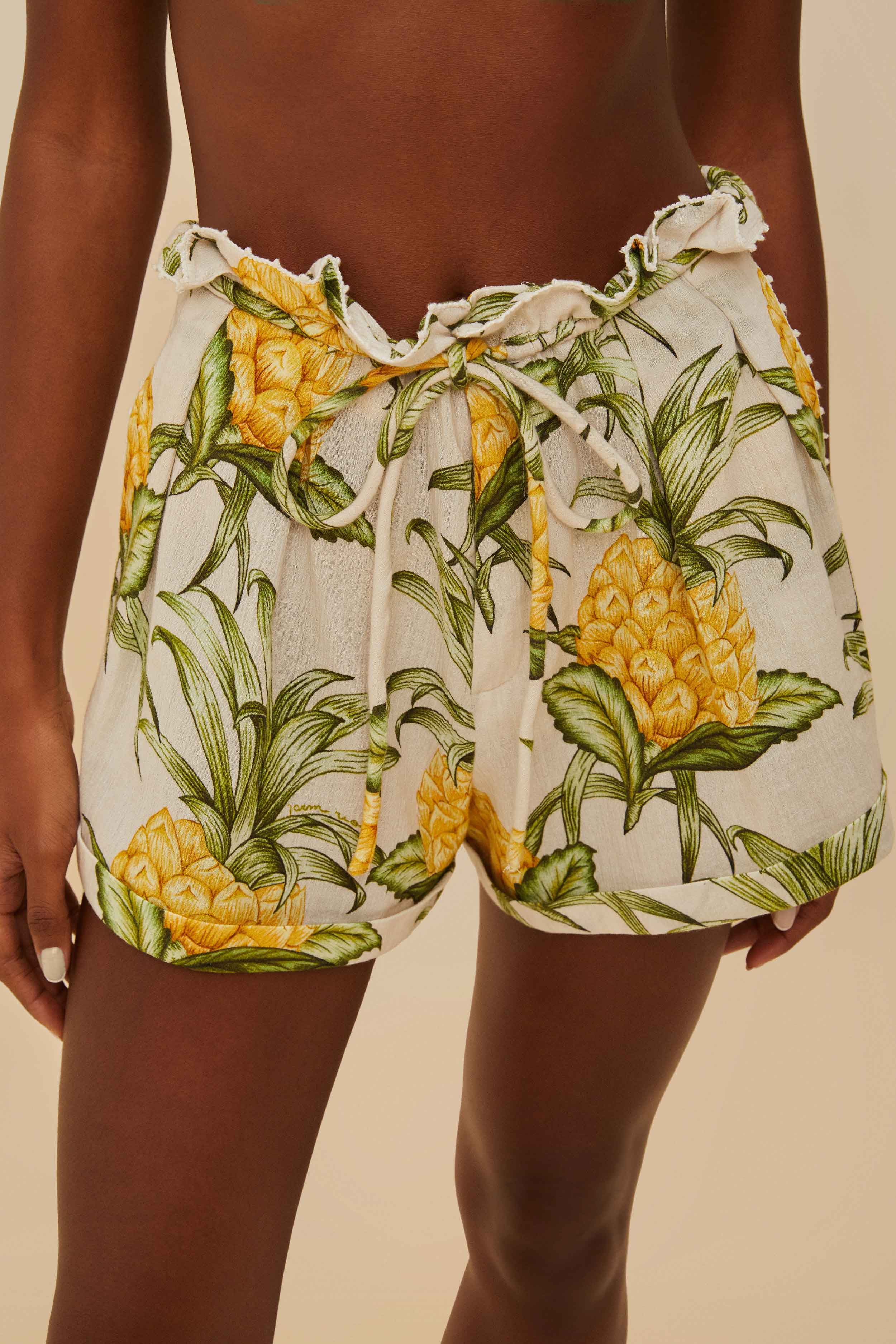 Off-White Delicate Pineapple Short | FarmRio (US)