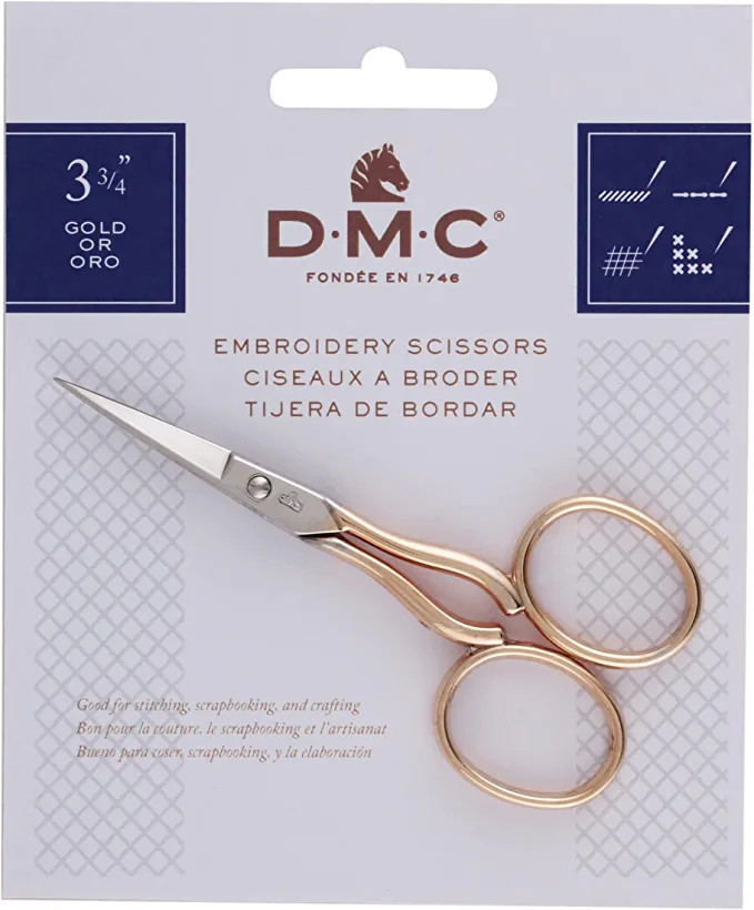 Amazon.com: DMC 6123/3 Embroidery Scissor, 3-3/4-Inch, Gold/Silver | Amazon (US)