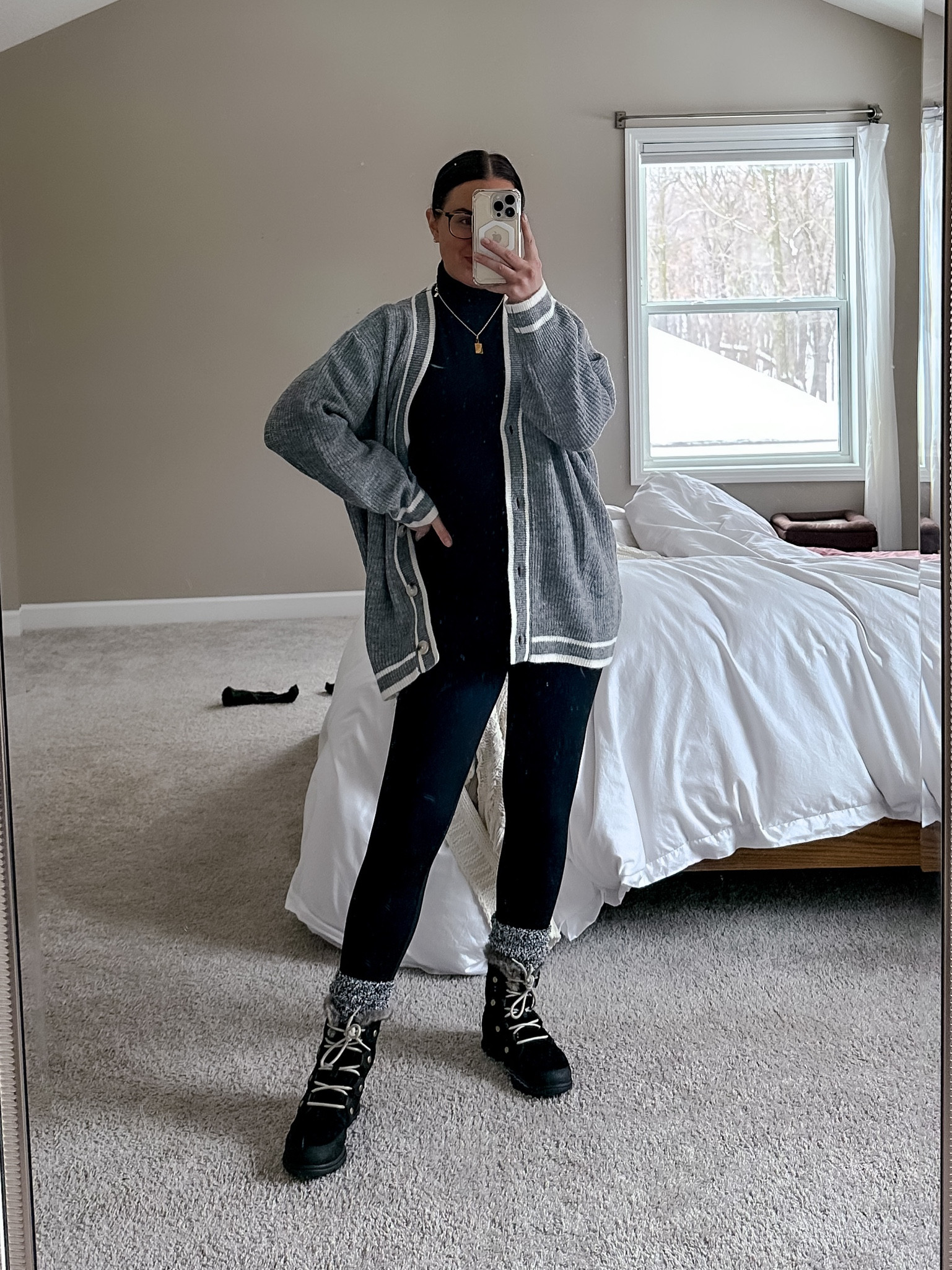 Casual comfy winter outfit - m turtleneck, s cardigan, s short leggings - leggings 30% off & now $31 + my sorel boots are 25% off!! Size up ,5 in sorel

Loungewear snowboots leggings

#LTKshoecrush #LTKSeasonal #LTKsalealert