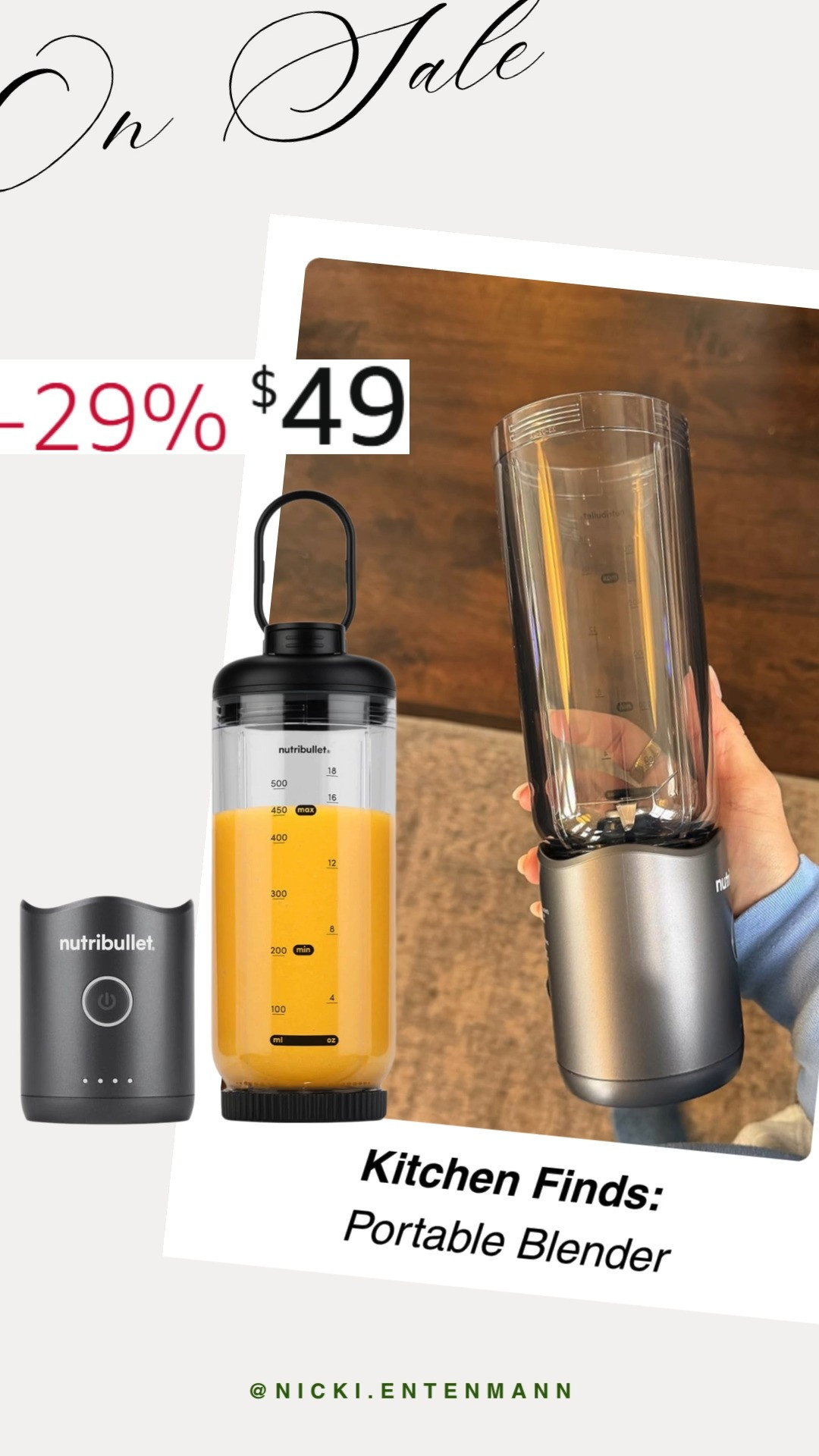 Blend smoothies, shakes, and juices anywhere with this portable blender that makes healthy living easy on the go. Compact design and powerful blades bring convenience to every sip. 🥤🍓⚡  
#portableblender #kitchenappliances #smoothies #healthyrecipes #drinkware #homefinds #mealprep #fitnessessentials #modernliving #blender 

 #LTKfoodie #LTKHome #LTKSaleAlert