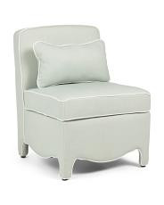 25x33 blanche swoop front accent chair with lumbar pillow | TJ Maxx