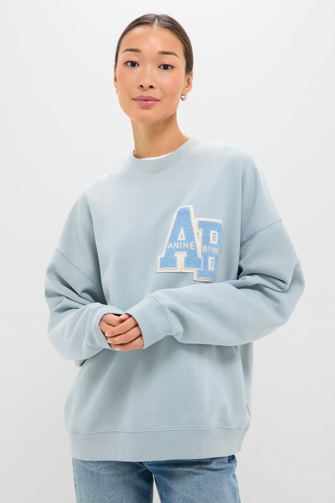 Light Blue Miles Oversized Sweatshirt | Tuckernuck (US)