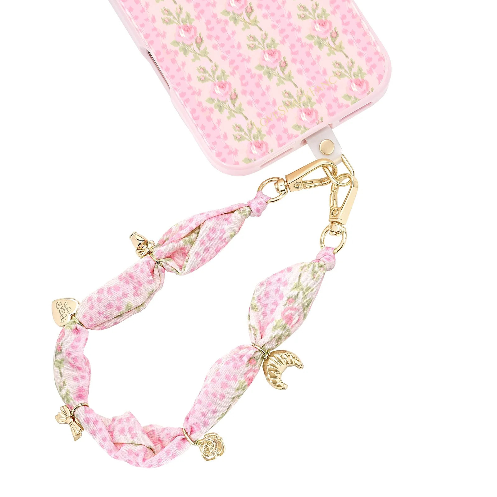 Case-Mate x LoveShackFancy Scarf Phone Charm Blooming Heirloom | Case-Mate