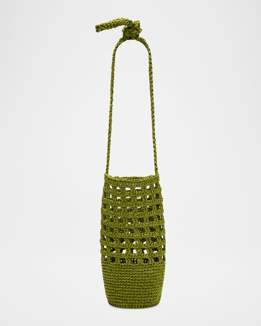 A.L.C. Rita Crochet Raffia Cylindrical Shoulder Bag | Neiman Marcus