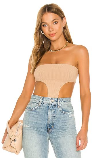 Darcey Cut Out Bodysuit in Nude | Revolve Clothing (Global)