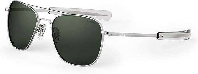 Randolph USA | Bright Chrome Classic Aviator Sunglasses for Men or Women 100% UV | Amazon (US)