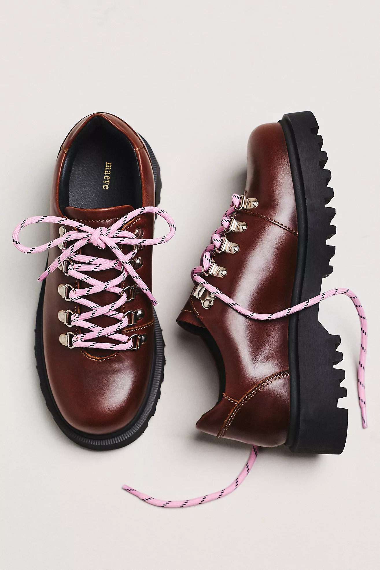 Maeve Lace-Up Low Hiker Shoes | Anthropologie (US)