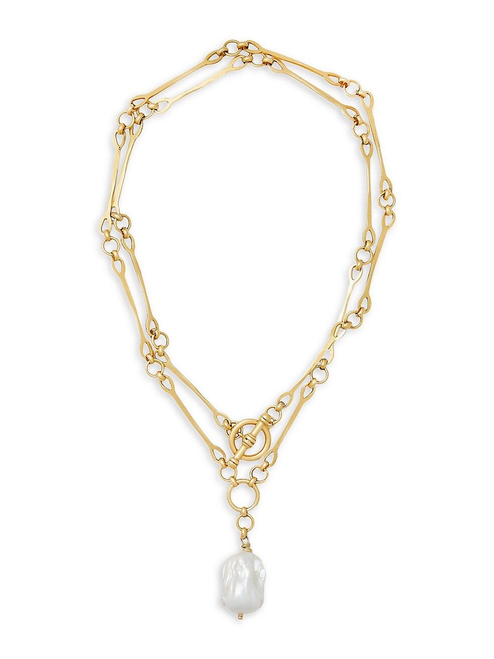 Brinker & Eliza Pippa 24K Goldplated Baroque Pearl Necklace | Saks Fifth Avenue