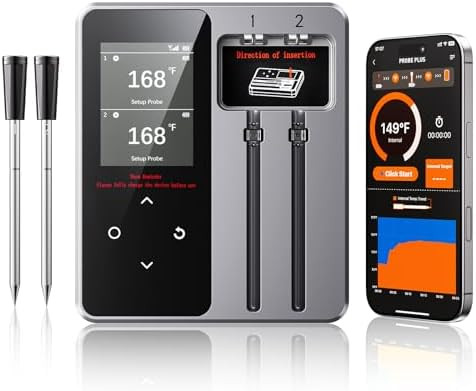 Newise Wireless Bluetooth Meat Thermometer - 2 Probes & App Control, Valentines Day Birthday Gift... | Amazon (US)