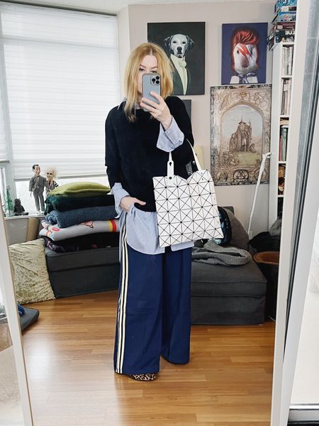 Oversized layers, animal print shoes, and the best track pants. 
Shoes and bag are secondhand.
•
#springlook  #torontostylist #StyleOver40 #isseymiyake #retroadidas  #fashionstylist #FashionOver40  #MumStyle #genX #genXStyle #shopSecondhand #genXInfluencer #genXblogger #Over40Style #40PlusStyle #Stylish40


#LTKitbag #LTKover40 #LTKstyletip