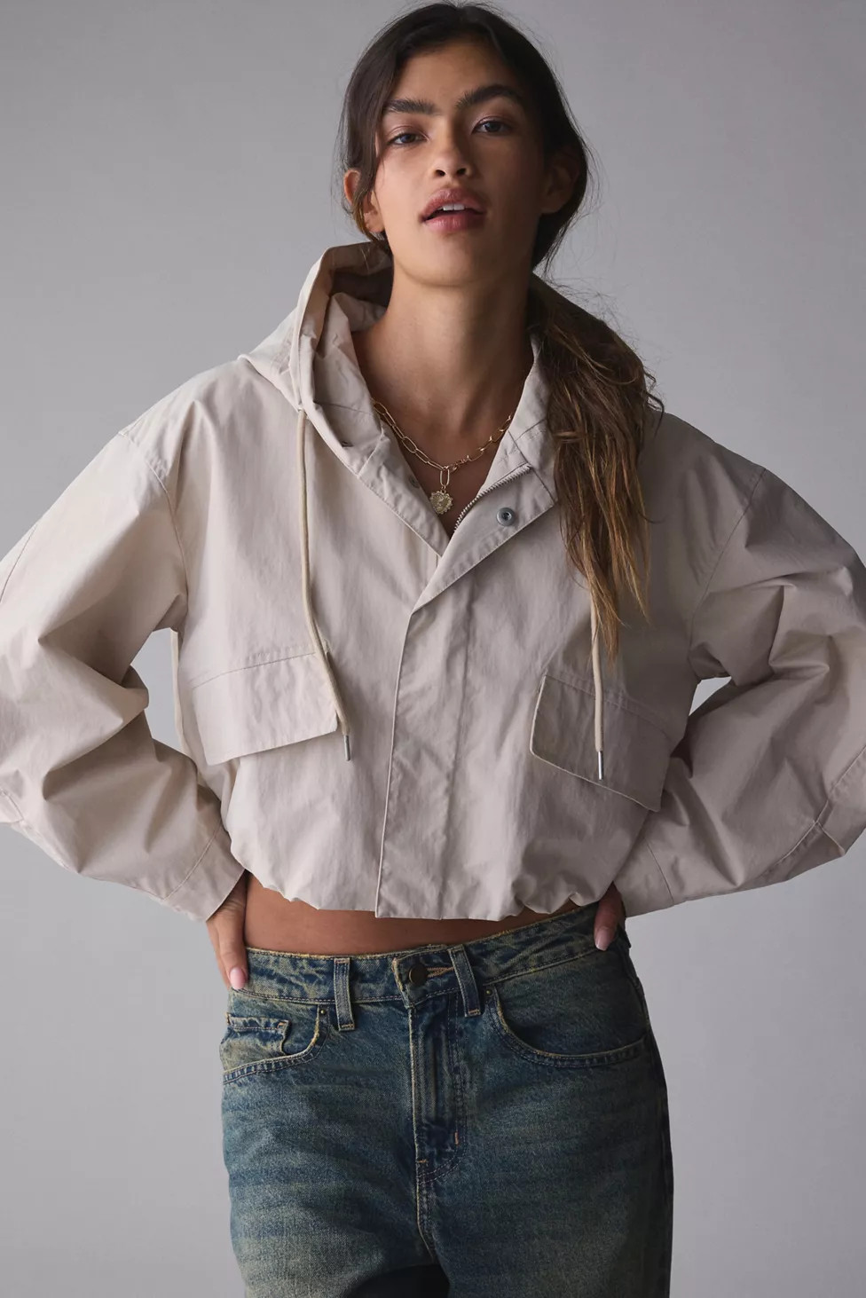 BDG Casey Cropped Windbreaker Jacket | Urban Outfitters (US and RoW)