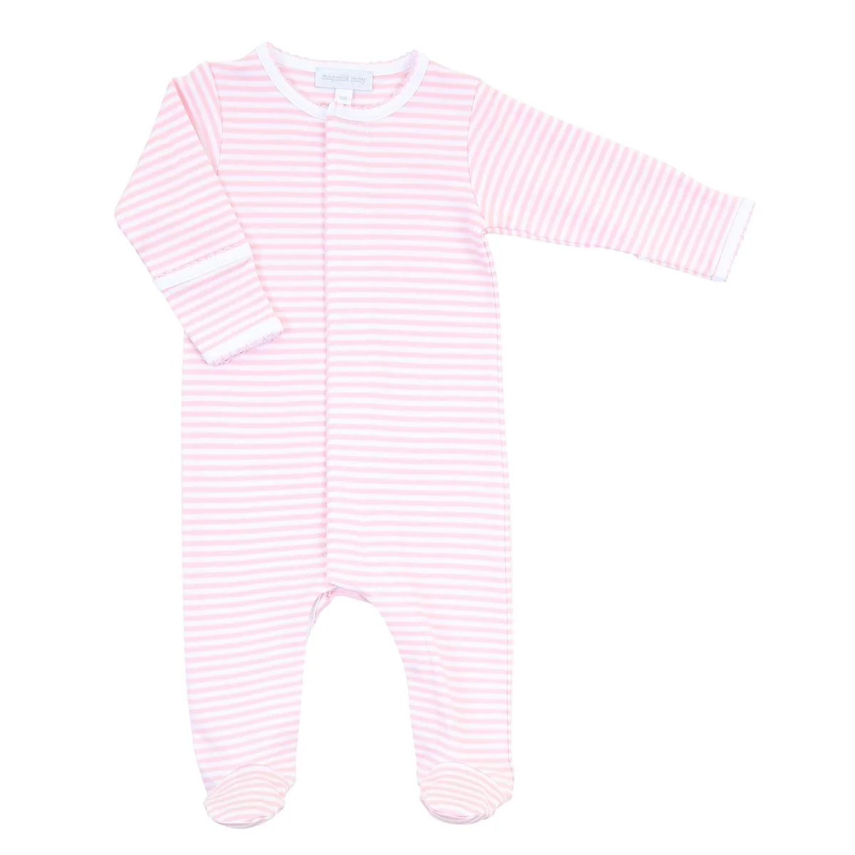 Magnolia Baby Essentials Stripes Footie - Pink | JoJo Mommy