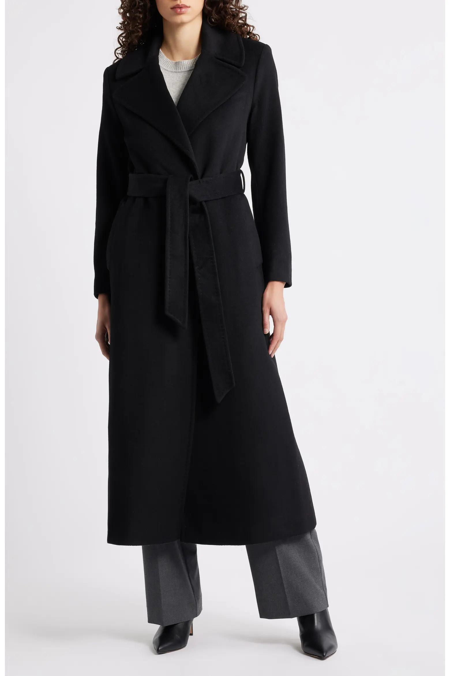 Belted Wool Blend Wrap Coat (Women) | Nordstrom | Nordstrom