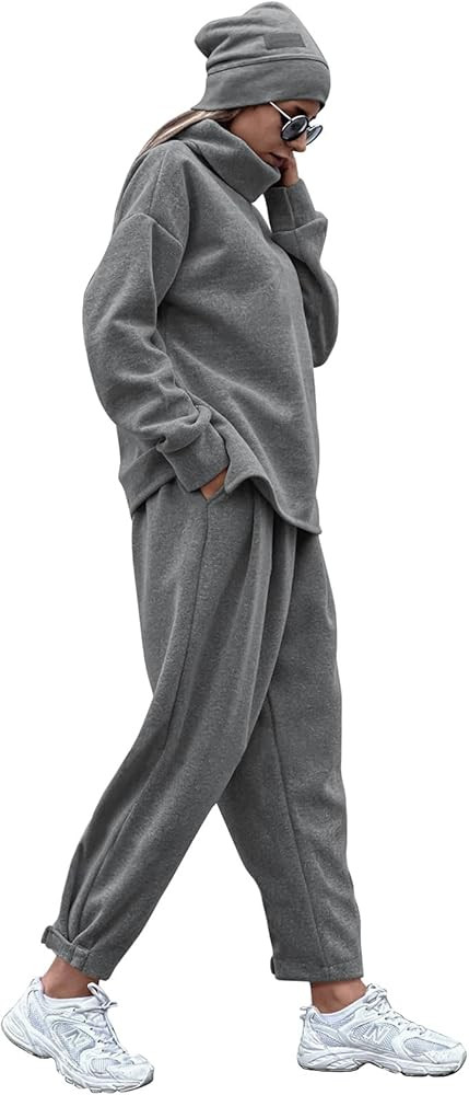 NALANISA 2023 Women's Fall 2 Piece Outfits Sweatsuits Winter Casual Tracksuit Sweatshirt Pullover Lo | Amazon (US)