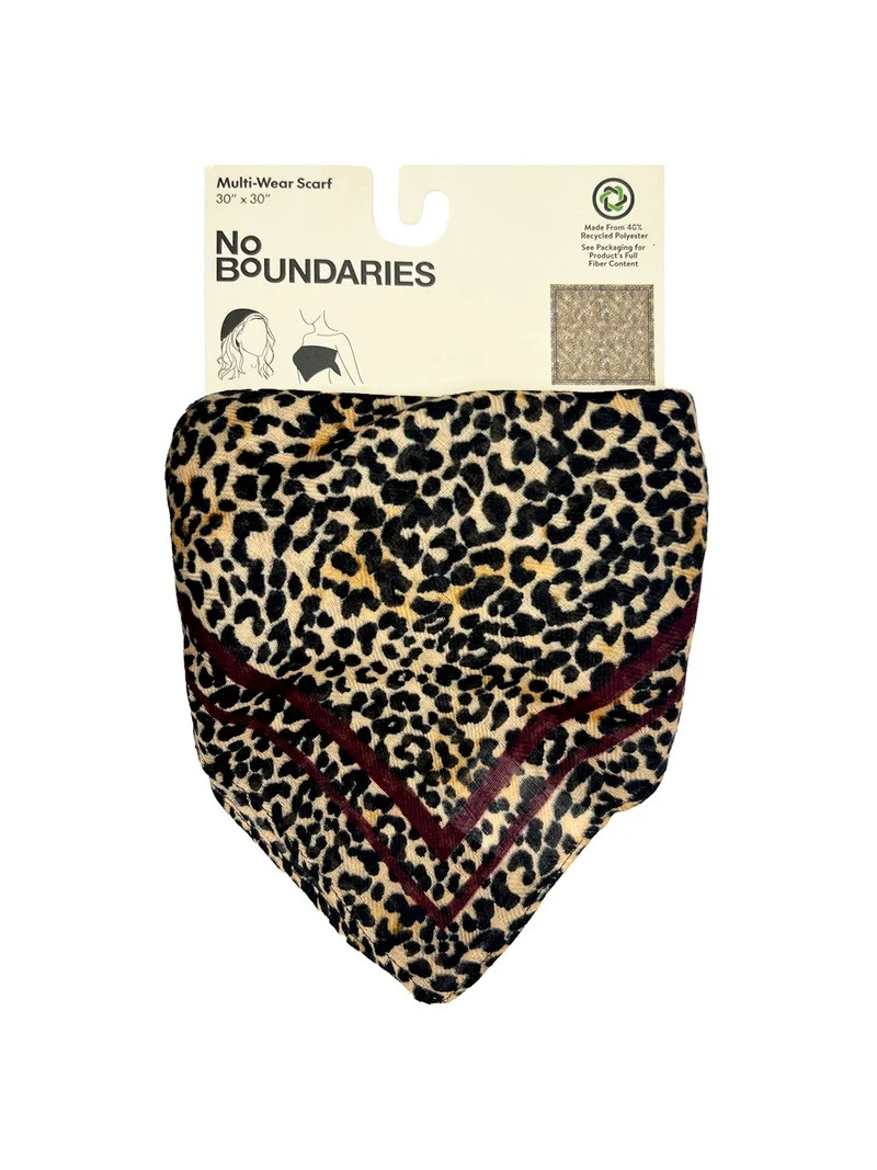 No Boundaries Women's Leopard Printed Scarf, One Size - Walmart.com | Walmart (US)
