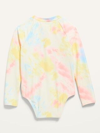 Printed Long-Sleeve Zip Rashguard for Toddler Girls | Old Navy (US)