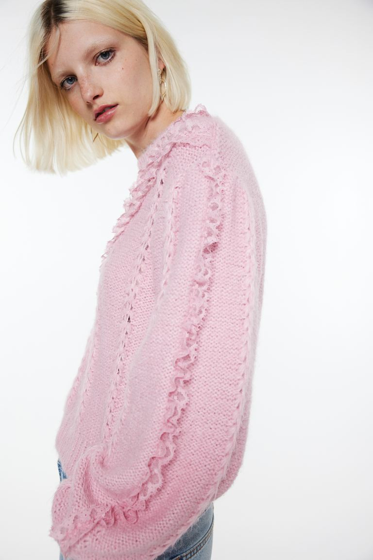 Lace-trimmed jumper | H&M (UK, MY, IN, SG, PH, TW, HK)