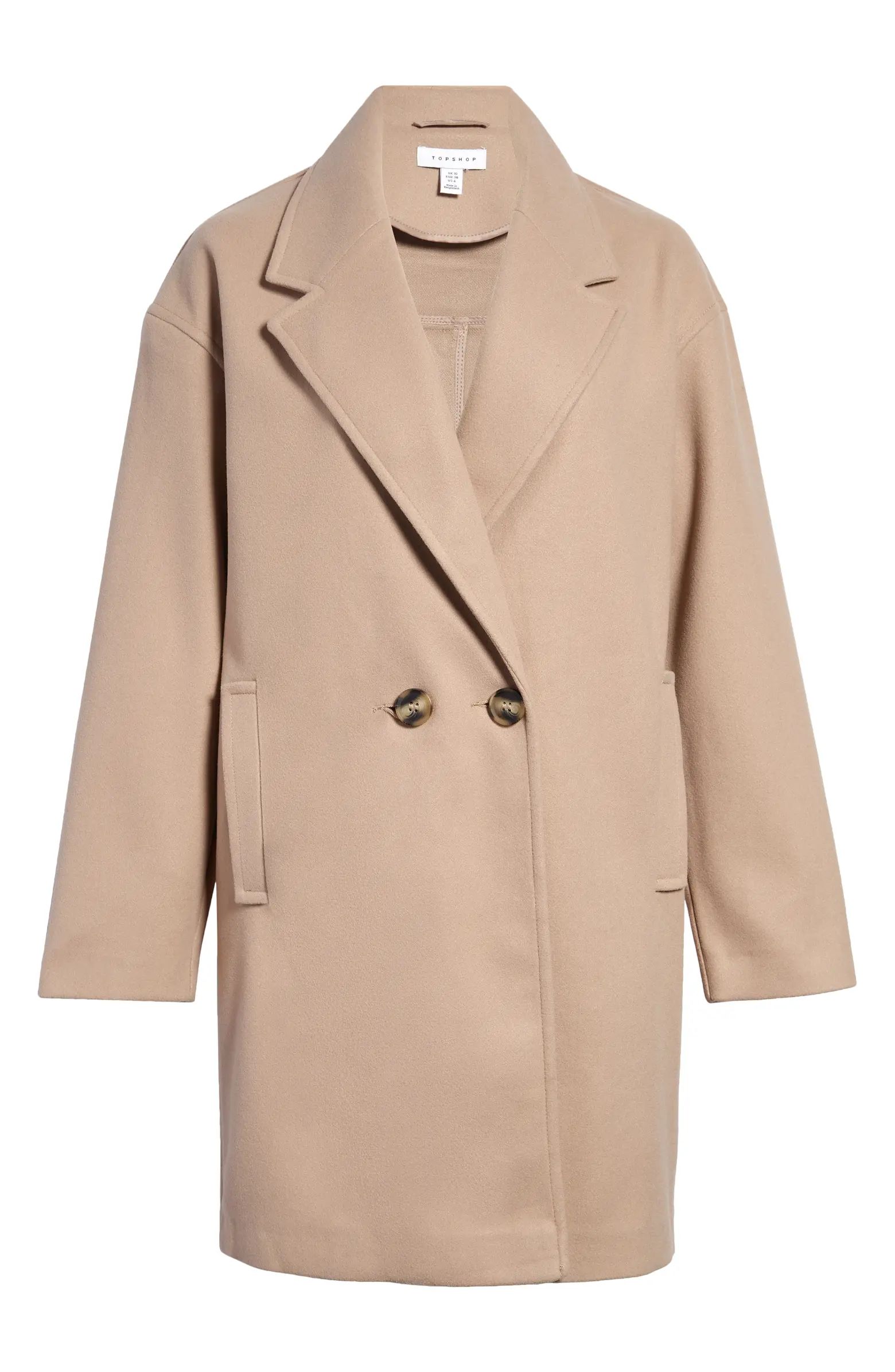 Topshop Riley Double Breasted Coat | Nordstrom | Nordstrom