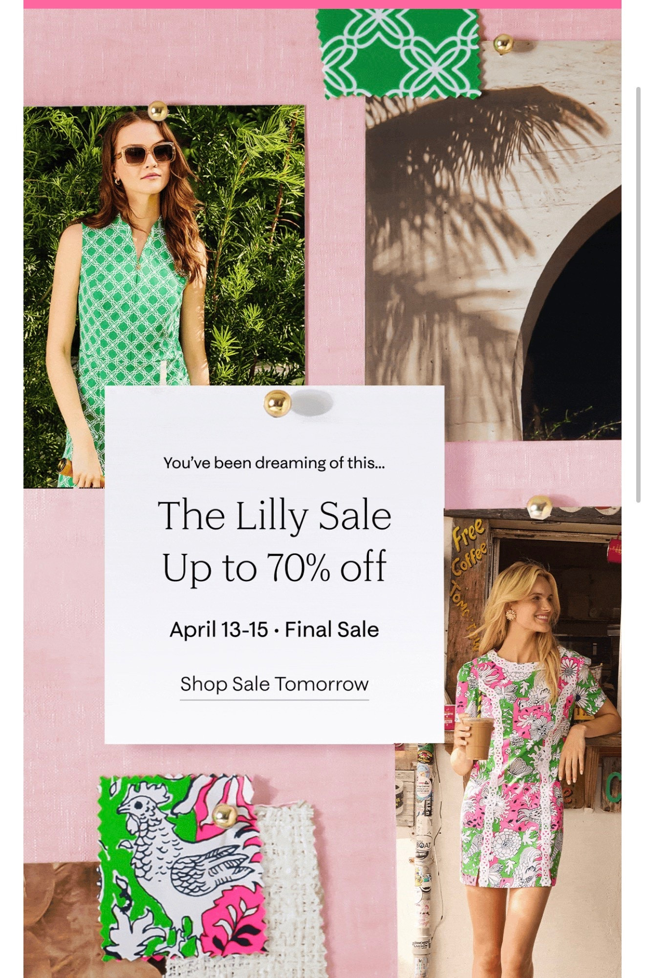 Lilly Pulitzer Sale Alert 💕🌴 Up to 70% Off!


It’s finally here!! 🎉 The Lilly Sale starts tomorrow and you do NOT want to miss this one 💗🌴 So many colorful, preppy favorites marked down up to 70% off 🙌🏼 Perfect time to grab those dreamy dresses, matching sets, and summer staples you’ve been eyeing ☀️✨

Runs April 13–15 and it’s final sale, so be ready to shop early for the best picks 🛍️💕

lilly pulitzer sale, spring dresses, colorful summer outfits, preppy style, resort wear, vacation outfits, bright prints, summer fashion finds

#LTKootd #LTKOver40 #LTKSaleAlert