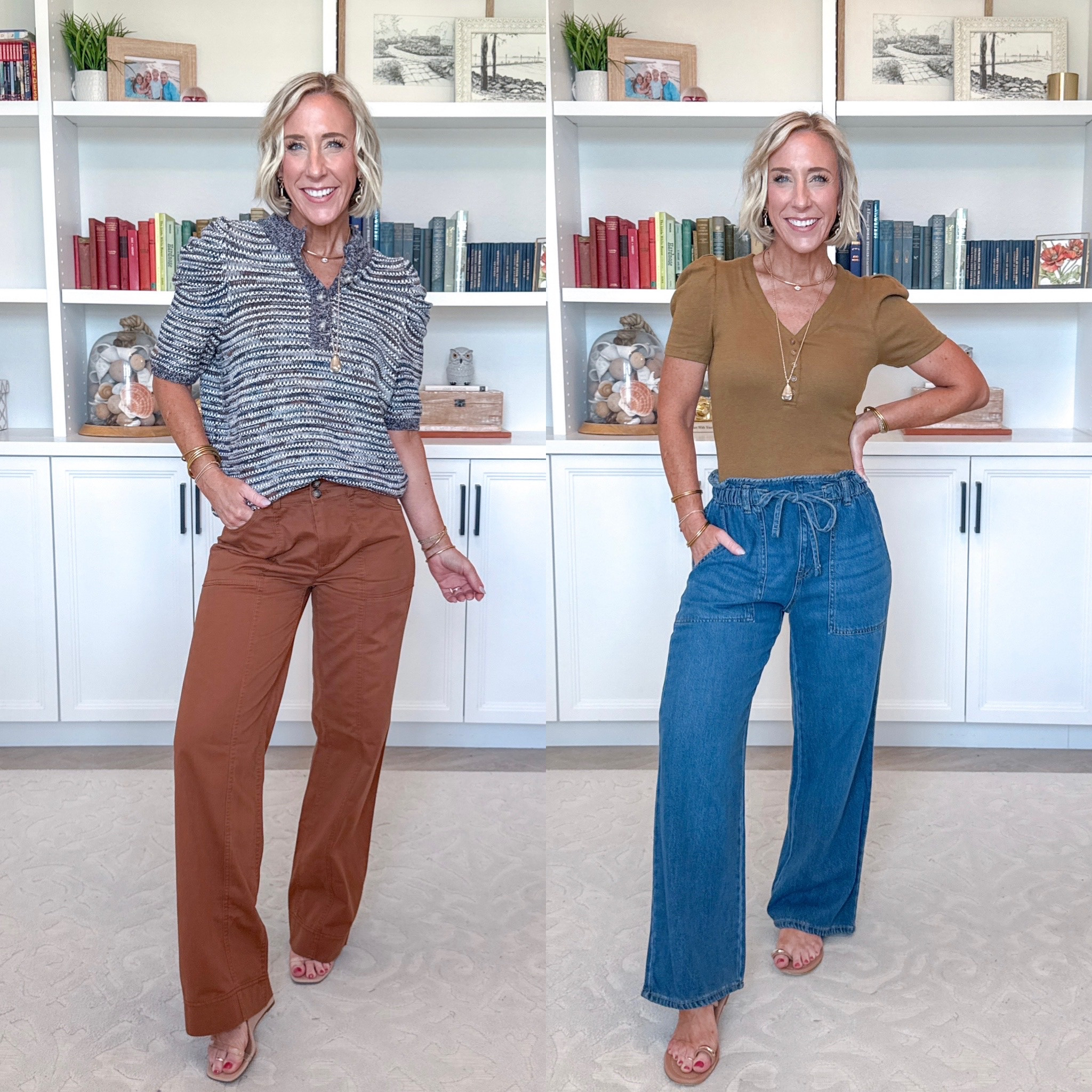 #WalmartPartner - new arrivals - all under $28. @Walmart #walmartstyle : Wide Leg Utility Pants - size 0 (runs small). $26.98. 4 colors. * Henley Sweater w/ Puff Sleeves - size XS. $19.98. 3 colors. Drapey Denim Jeans - size small, short. $26.98. 4 colors. * V-Neck Henley Top w/ Short Puff Sleeves - size XS. $14.98. 5 colors.

#LTKSeasonal #LTKOver40 #LTKPetite